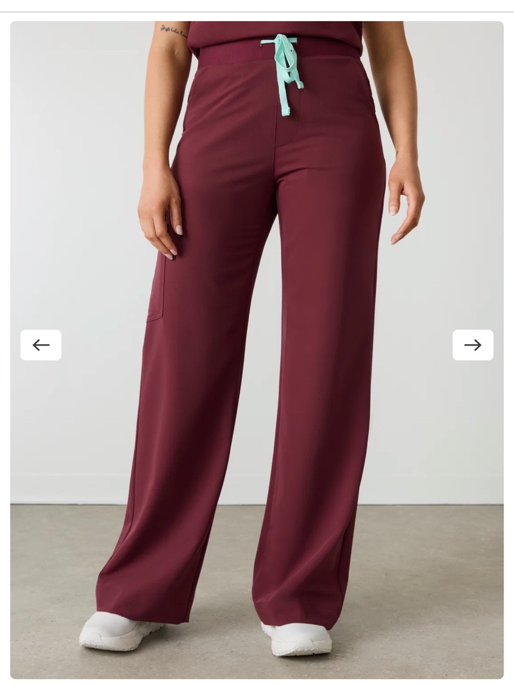 Garde Malade Burgundy Scrub Pants (L)